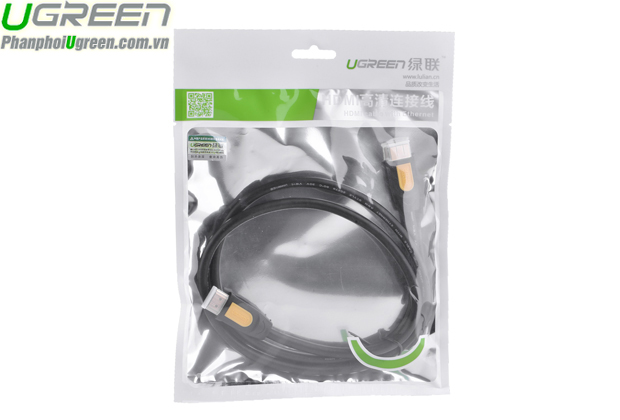Cáp HDMI 3M tròn chính hãng Ugreen UG-10130 hỗ trợ 3D 4K