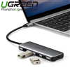 Bộ chia USB Type C ra 4 cổng USB 3.0 hỗ trợ nguồn phụ Ugreen 50980 chính hãng