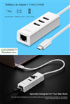 Bộ chia USB Type C To Hub USB 2.0 3 Cổng và 1 cổng Lan Ugreen 20792