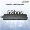Bộ Hub chia 4 cổng USB-A 3.0 tốc 5Gbps cáp dài 1M Ugreen 35574 CM219 chính hãng