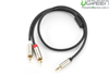 Cáp Audio 3.5mm To 2 RCA 1m Ugreen 20821 Mạ Vàng