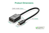 Cáp chuyển đổi HDMI to micro chính hãng Ugreen 20134