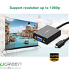 Cáp chuyển đổi Micro HDMI to VGA chính hãng Ugreen 40268