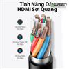 Cáp HDMI 2.1 sợi quang AOC dài 30m Ugreen 55508 hỗ trợ 8K@60Hz chính hãng