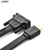 Cáp HDMI to DVI 24+1 mỏng dẹt dài 1,5M chính hãng Ugreen 30105