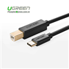 Cáp máy in 2M USB-C to USB Type B UGREEN 30181