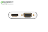 Cáp Thunderbolt To HDMI +  VGA Ugreen 20421 Vỏ Nhôm Cao Cấp