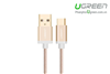 Cáp USB-C, Cáp USB Type-C to USB 2.0 2M UGREEN 20862 Gold Rose Cao cấp