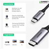 Cáp USB Type C to HDMI dài 2m Ugreen 50571 hỗ trợ 4K@60Hz