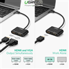 Cáp USB Type C to HDMI + VGA Ugreen 50505 hỗ trợ sạc Power Delivery chính hãng