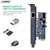 Card PCI Express to 3 USB 3.0 + Lan tốc độ 1000Mbps Ugreen 30775