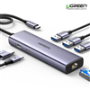 Hub USB-C Đa Năng 6 Trong 1, HDMI+2xUSB-A 3.2+ USB 3.2 C+RJ45+100W PD Ugreen 45000 chính hãng