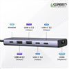 Hub USB Type-C 6 in 1 HDMI 4K@60hz,USB-A 10Gbps,USB-C 5Gbps,PD 100w Ugreen 35999 chính hãngY