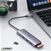 Hub USB Type C 6 in 1 to HDMI, USB 3.0, đọc thẻ SD/TF, PD USB C Ugreen 70411