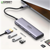 Hub USB Type C 6 in 1 to HDMI, USB 3.0, đọc thẻ SD/TF Ugreen 60383