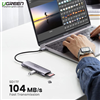 Hub USB Type C 6 in 1 to HDMI, USB 3.0, đọc thẻ SD/TF Ugreen 70410