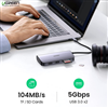 Hub USB Type C 7 in 1 to HDMI, USB 3.0, Lan, đọc thẻ SD/TF, PD USB C Ugreen 50852