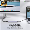 Hub USB Type C to HDMI, USB 2.0, USB 3.0 hỗ trợ sạc PD 100W Ugreen 15495