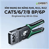 Kìm bấm mạng đa năng 6P/8P Cat5, Cat6, Cat7, Cat8 Ugreen 15115 NW200 chính hãng
