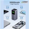Pin sạc dự phòng Nexode 20000mAh 130W sạc nhanh 3 cổng Ugreen 35524B có màn hình chính hãng