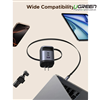 Sạc điện thoại 2 cổng USB-C và 1 cổng USB-A GaN 100W kèm dây rút USB-C Ugreen 65827 X616 chính hãng