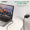 Ugreen 70427 - Cáp USB Type C 2 đầu dương dài 1m sạc 100W 5A QC3.0 chính hãng