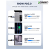 Ugreen 70427 - Cáp USB Type C 2 đầu dương dài 1m sạc 100W 5A QC3.0 chính hãng