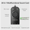 USB Sound 3.5mm Loa & Mic Có Volume control UGREEN 40964