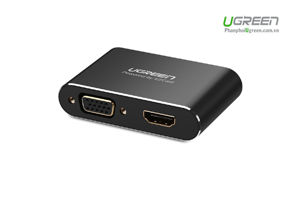 Bộ chuyển Ugreen 30963 Kết Nối Điện thoại Với Tivi HDMI, VGA chuẩn cắm Lightning, Micro USB, USB-C