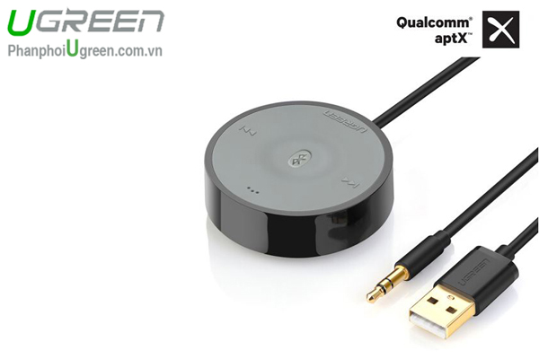 Bộ kết nối Bluetooth âm thanh 4.2 Ugreen 40760 hỗ trợ aptX kết nối điện thoại trên Ô tô