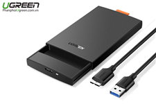 Box đựng ổ cứng HDD, SSD 2,5inch Sata chuẩn USB 3.0 Ugreen 60353