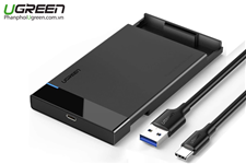 Box đựng ổ cứng HDD, SSD 2,5inch SATA chuẩn USB Type C Ugreen 50743