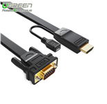 Cáp chuyển đổi HDMI sang VGA dài 3m Ugreen 40232 chính hãng