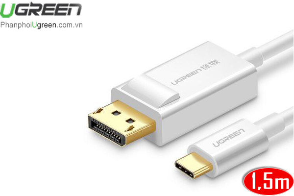 Cáp chuyển đổi USB Type C to Displayport Ugreen 40420 dài 1,5m hỗ trợ 4K
