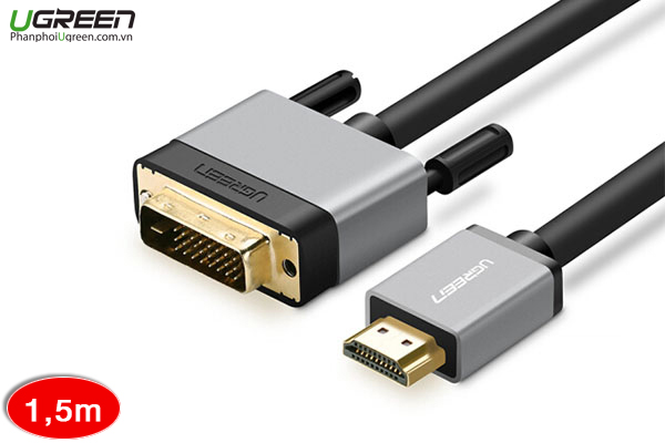 Cáp chuyển HDMI to DVI (24+1) dài 1,5M chính hãng Ugreen 20886
