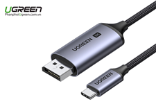 Cáp chuyển USB Type-C to Displayport 1.4 độ phân giải 8K@60Hz dài 2m Ugreen 25158 chính hãng