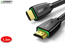 Cáp HDMI 1.5m chuẩn 2.0 Chính hãng Ugreen 40409 hỗ trợ 3D, 4K