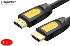 Cáp HDMI 1,5M tròn chính hãng Ugreen UG-10128 hỗ trợ 3D 4K