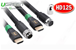 Cáp HDMI 12m HD125 Ugreen 10288 cho công trình, dự án đi dây ngầm chất lượng 4K*2K