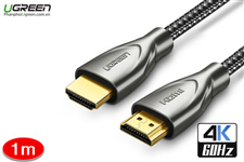 Cáp HDMI 2.0 4K Dài 1M Carbon Ugreen 50106 Mạ Vàng Cao Cấp (60Hz)