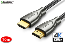 Cáp HDMI 2.0 Carbon dài 10m chính hãng Ugreen 50112 mạ vàng cao cấp