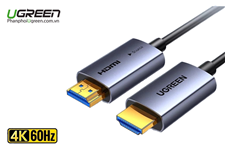 Cáp HDMI 2.0 sợi quang AOC dài 20M hỗ trợ 4K@60Hz Ugreen 45505 chính hãng