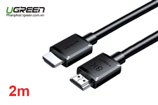 Cáp HDMI 2.1 dài 2M 8K@60Hz 48Gbps hỗ trợ HDR eARC Ugreen 45432 chính hãng