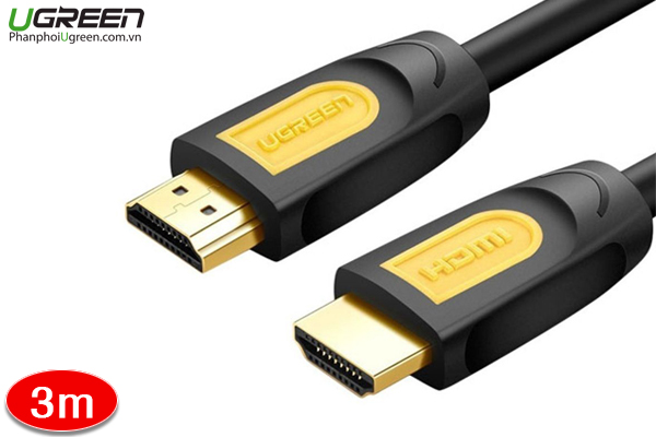 Cáp HDMI 3M tròn chính hãng Ugreen UG-10130 hỗ trợ 3D 4K