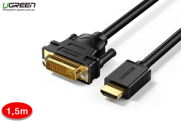 Cáp HDMI To DVI 24+1 dài 1,5m Chính Hãng Ugreen 11150