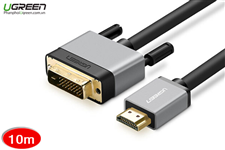 Cáp HDMI To DVI 24+ 1 Dài 10M Ugreen 20891 Chính Hãng