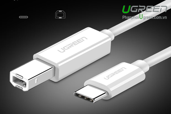 Cáp máy in USB Type C dài 1.5m Ugreen 40417 chính hãng
