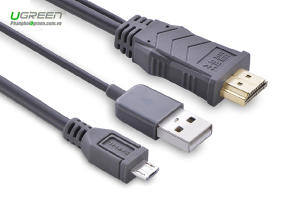 Cáp MHL 5pin to HDMI dài 2m chính hãng Ugreen 20133
