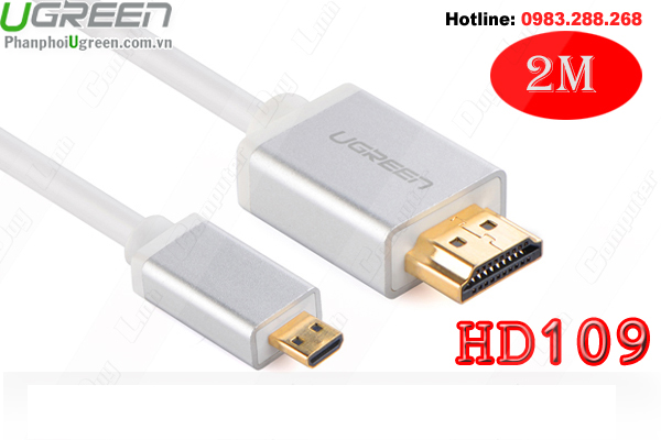 Cáp Micro HDMI sang HDMI 2M Chính hãng Ugreen 11144