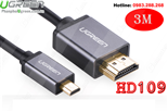 Cáp Micro HDMI sang HDMI 3M Chính hãng Ugreen 10143